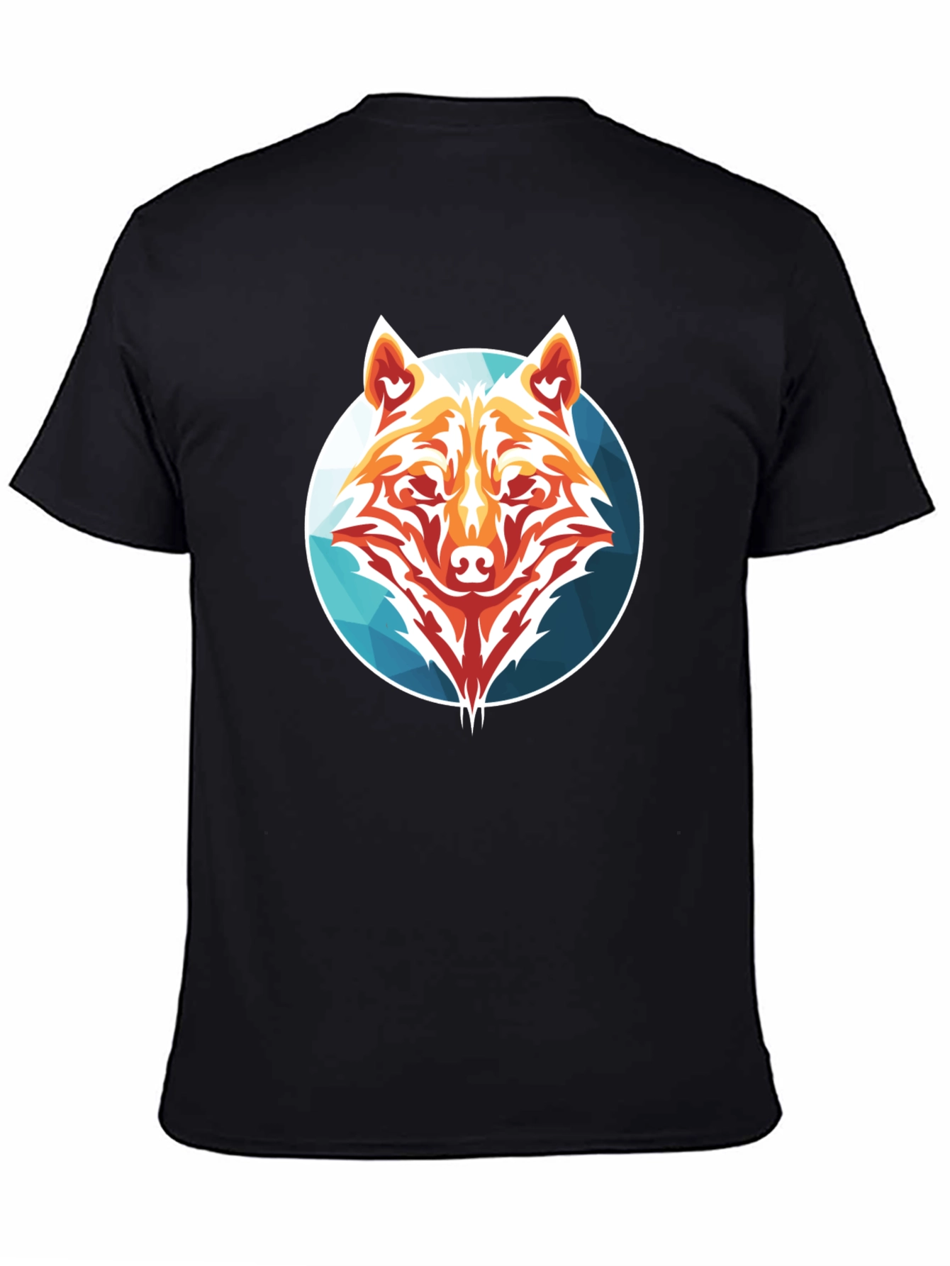 Geometric Wolf Graphic Tee - Stylish Menswear