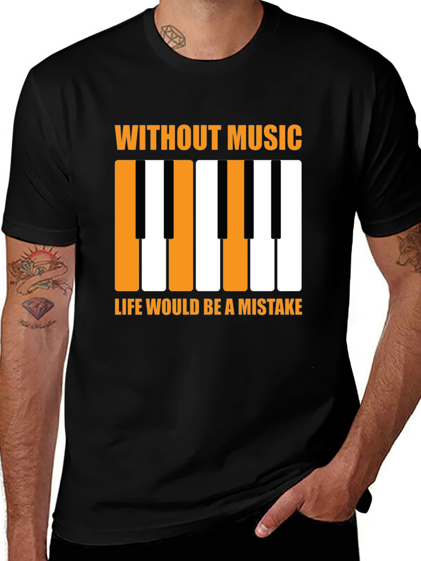 Music Lover T-Shirt: Without Music Life Would Be A Mistake
