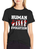 Human Evolution T-Shirt - Funny Sarcastic Tee