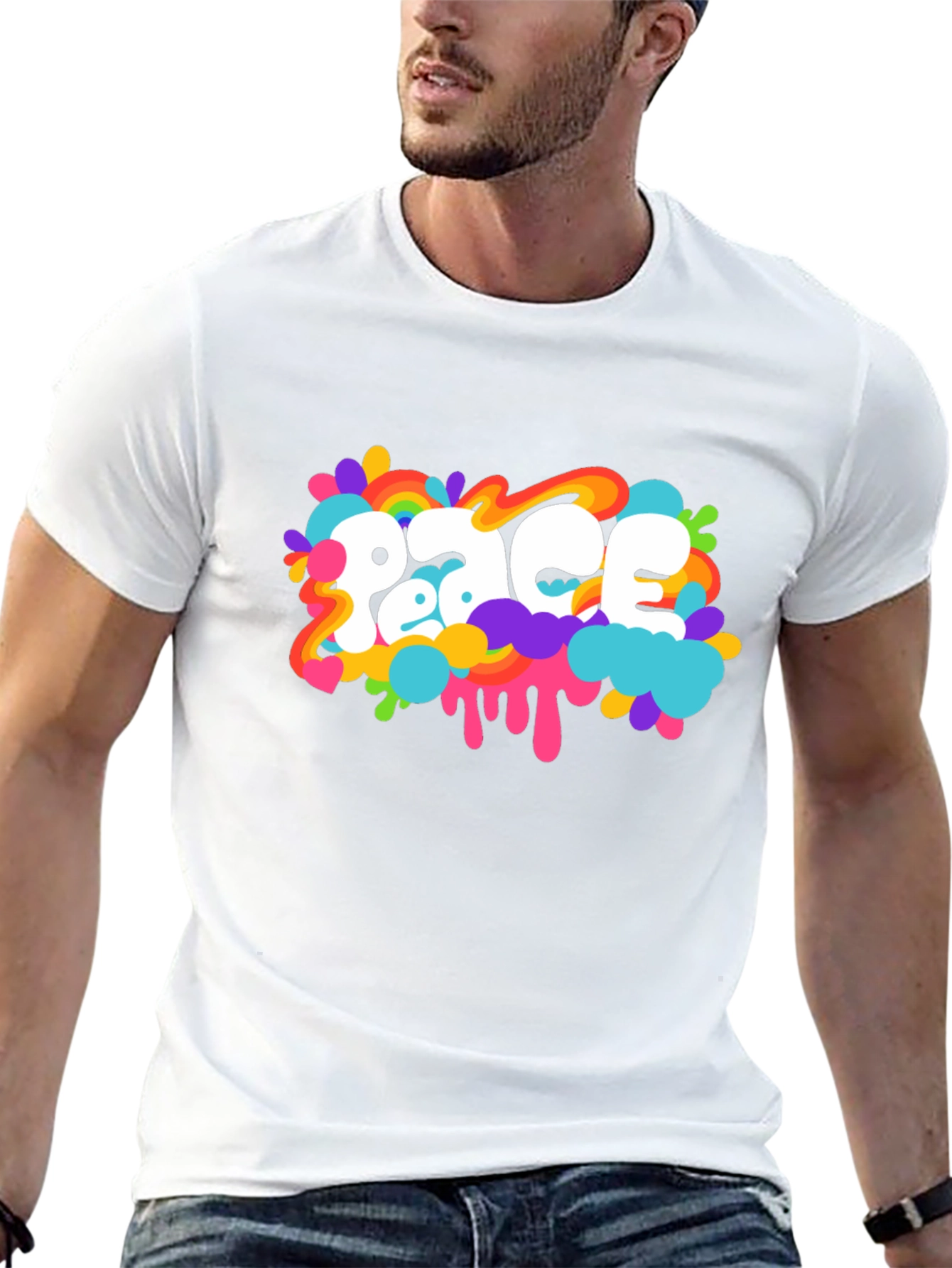 Peace Graphic Black T-Shirt