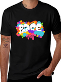 Peace Graphic Black T-Shirt
