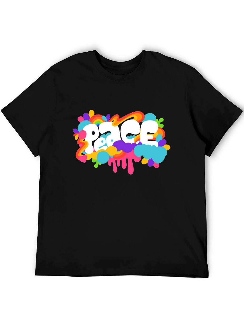 Peace Graphic Black T-Shirt