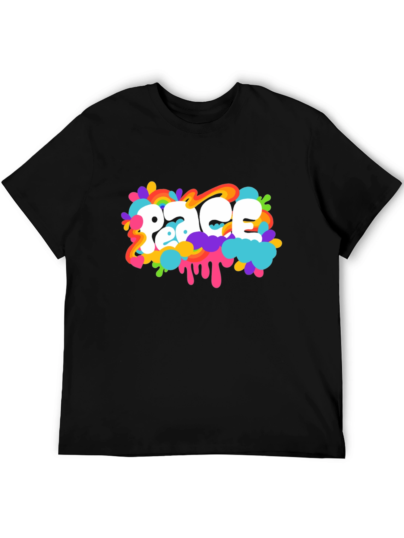 Peace Graphic Black T-Shirt