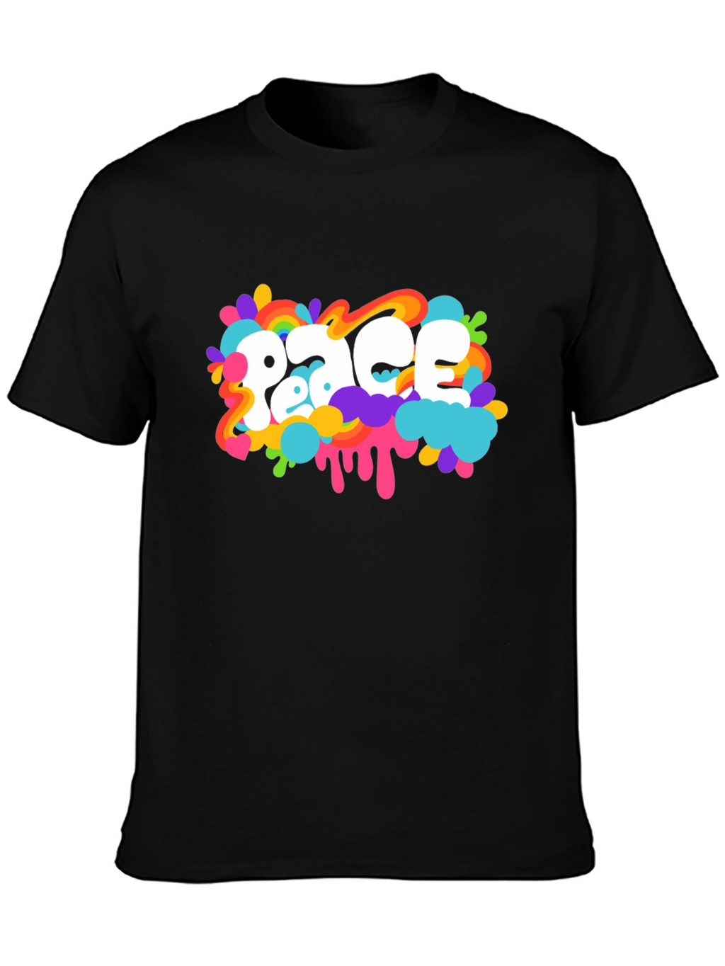 Peace Graphic Black T-Shirt