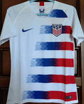 2018 U.S Home White Retro Soccer Jersey Front