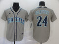 Men's Seattle Mariners Ken Griffey Jr. #24 Gray Replica Baseball Jerseys