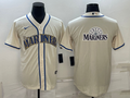 Men's Seattle Mariners Beige Replica Team Jerseys