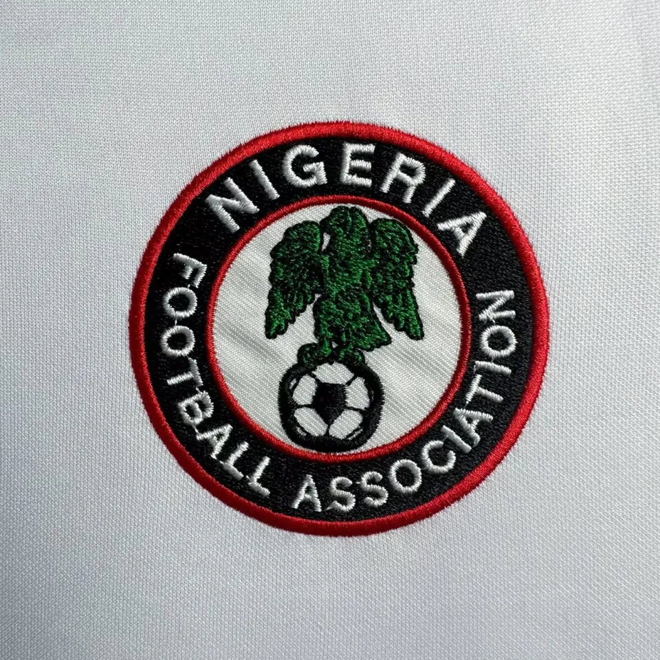 1998 Nigeria Away White Retro Soccer Jersey Detail 2