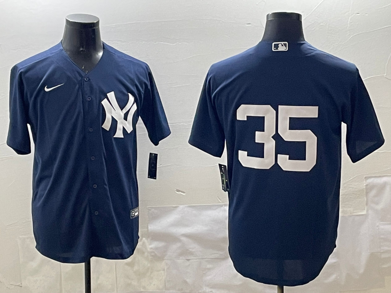 Men's New York Yankees Cody Bellinger #35 Navy Replica Player Jerseys