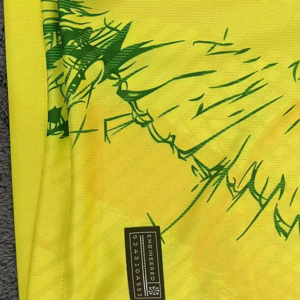 2022/23 Brazil Special Edition Yellow Fans Soccer Jersey Detail 3