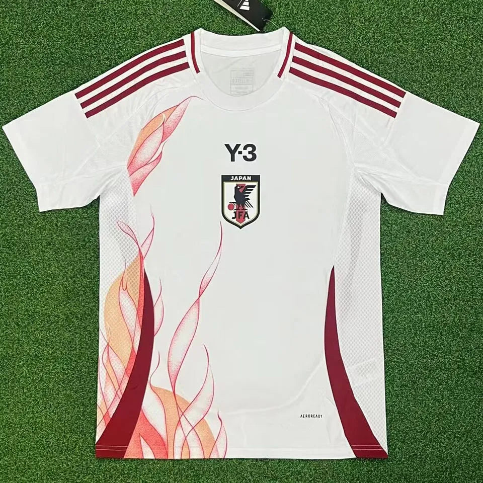 2024/25 Japan Away Y-3 White Fans Soccer Jersey Front