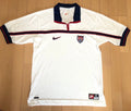 1998 U.S Home White Retro Soccer Jersey Front
