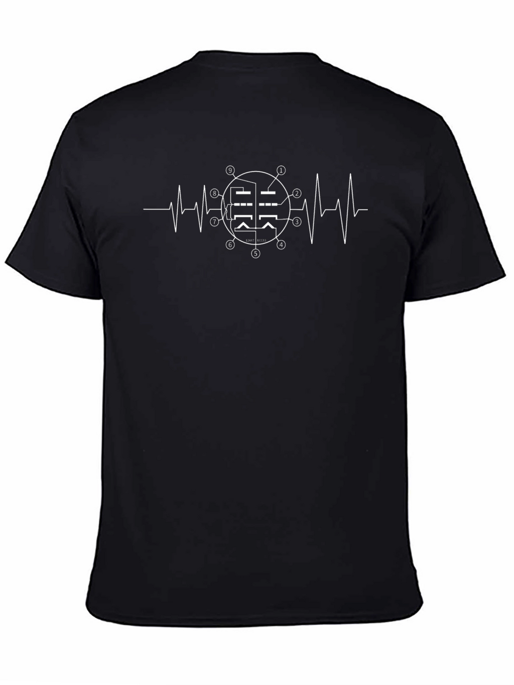 Heartbeat Vacuum Tube T-Shirt - Black