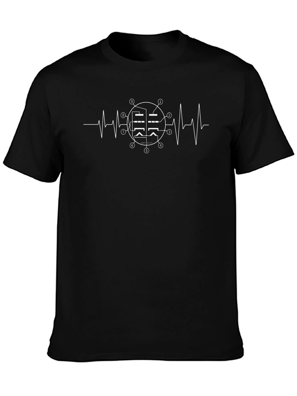 Heartbeat Vacuum Tube T-Shirt - Black