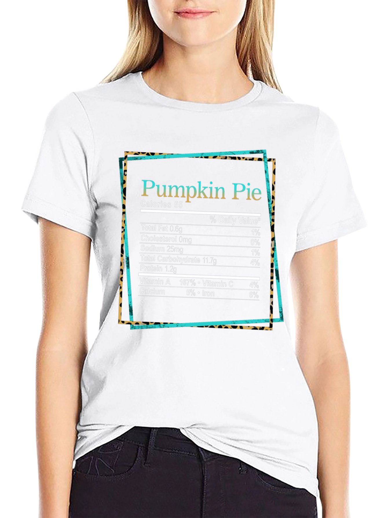 Pumpkin Pie Nutrition Facts Graphic T-Shirt