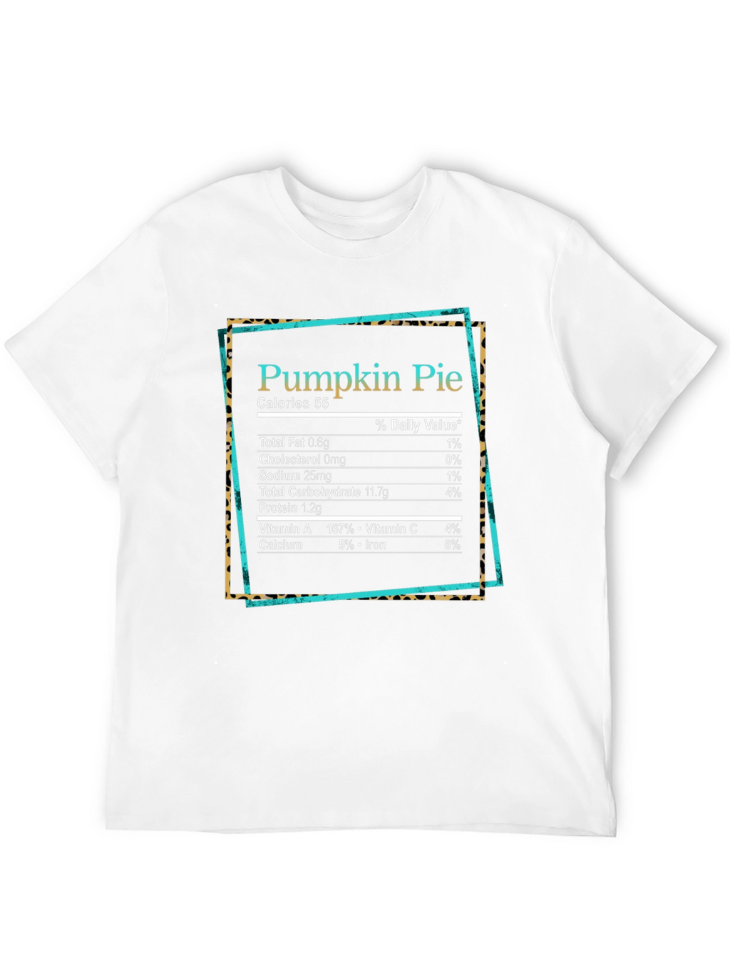 Pumpkin Pie Nutrition Facts Graphic T-Shirt