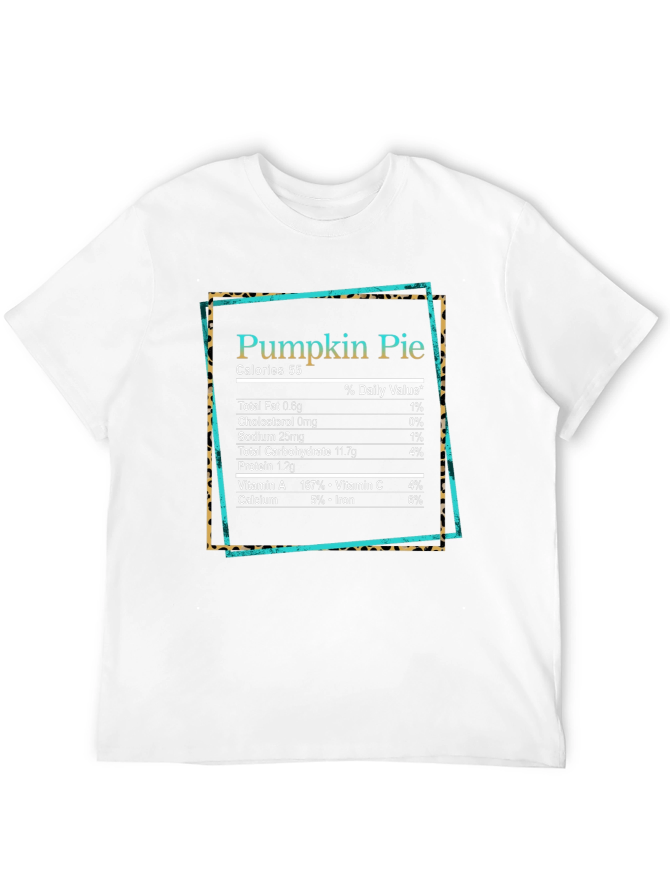 Pumpkin Pie Nutrition Facts Graphic T-Shirt