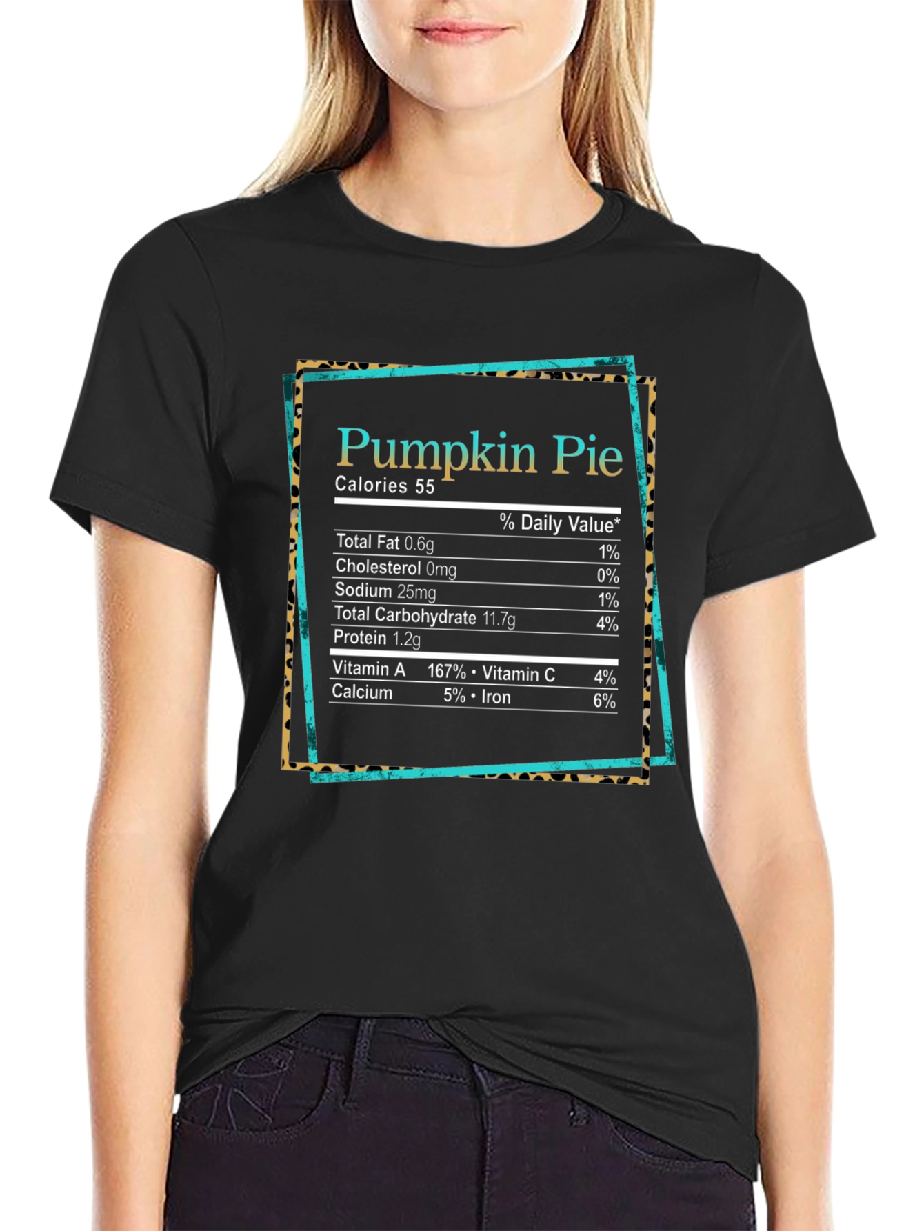 Pumpkin Pie Nutrition Facts Graphic T-Shirt