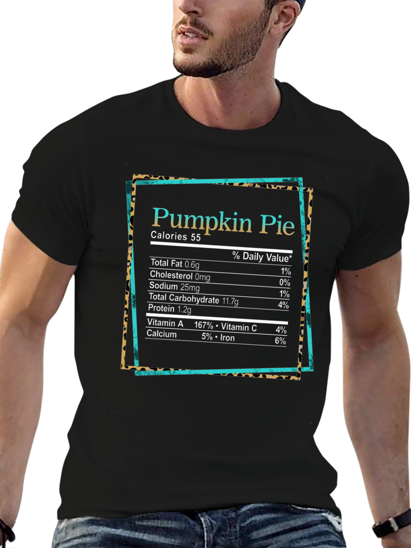 Pumpkin Pie Nutrition Facts Graphic T-Shirt