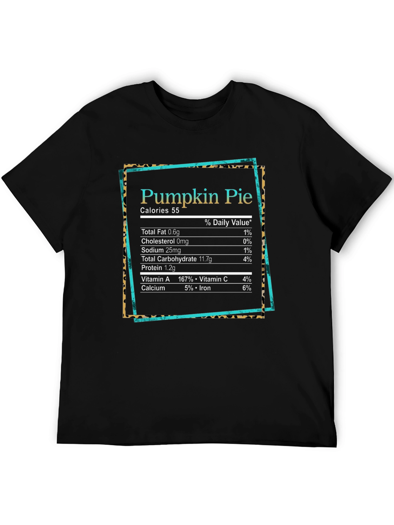 Pumpkin Pie Nutrition Facts Graphic T-Shirt