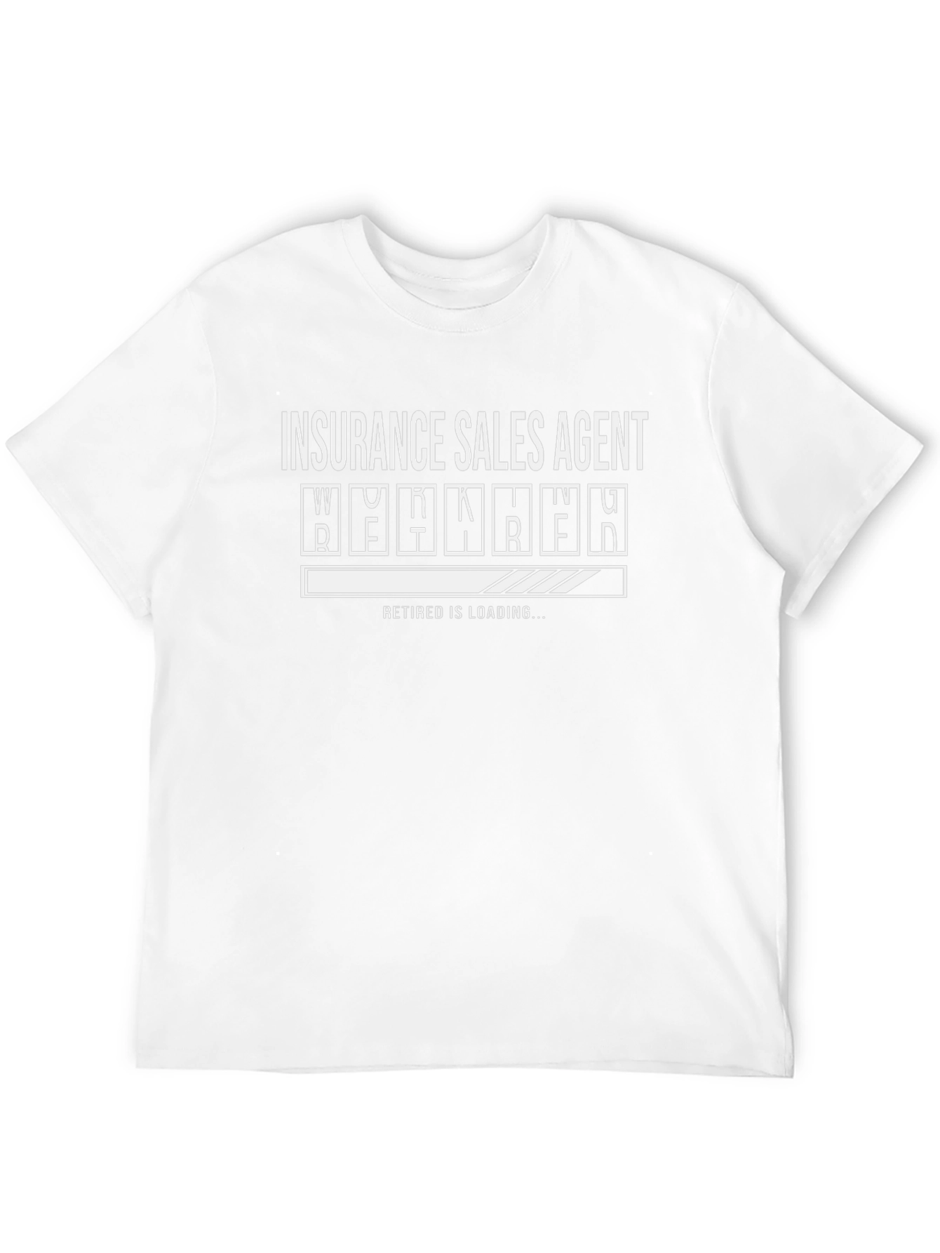 Insurance Sales Agent Retired Loading Funny Black T-Shirt