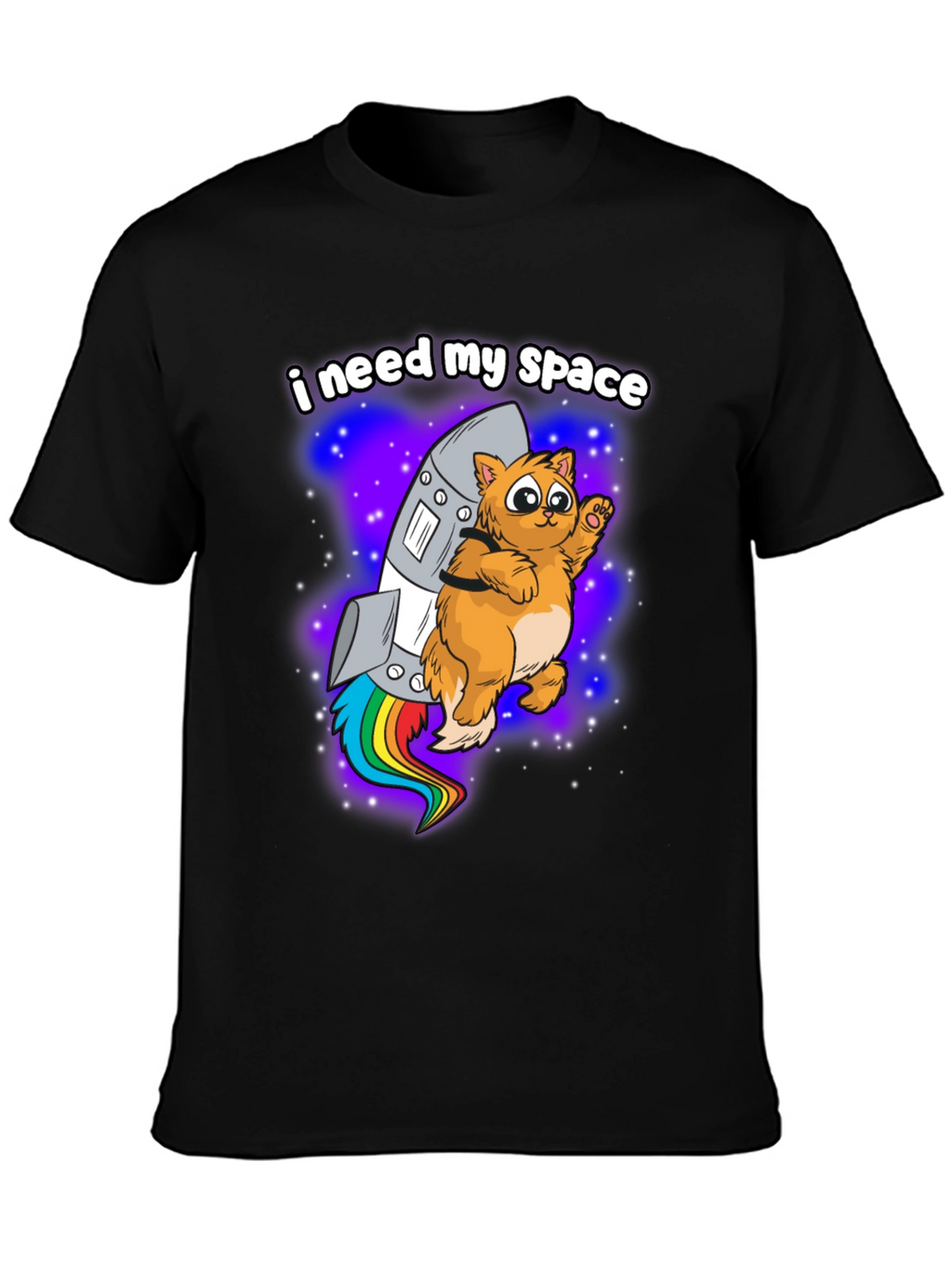 I Need My Space Cat Rocket T-Shirt