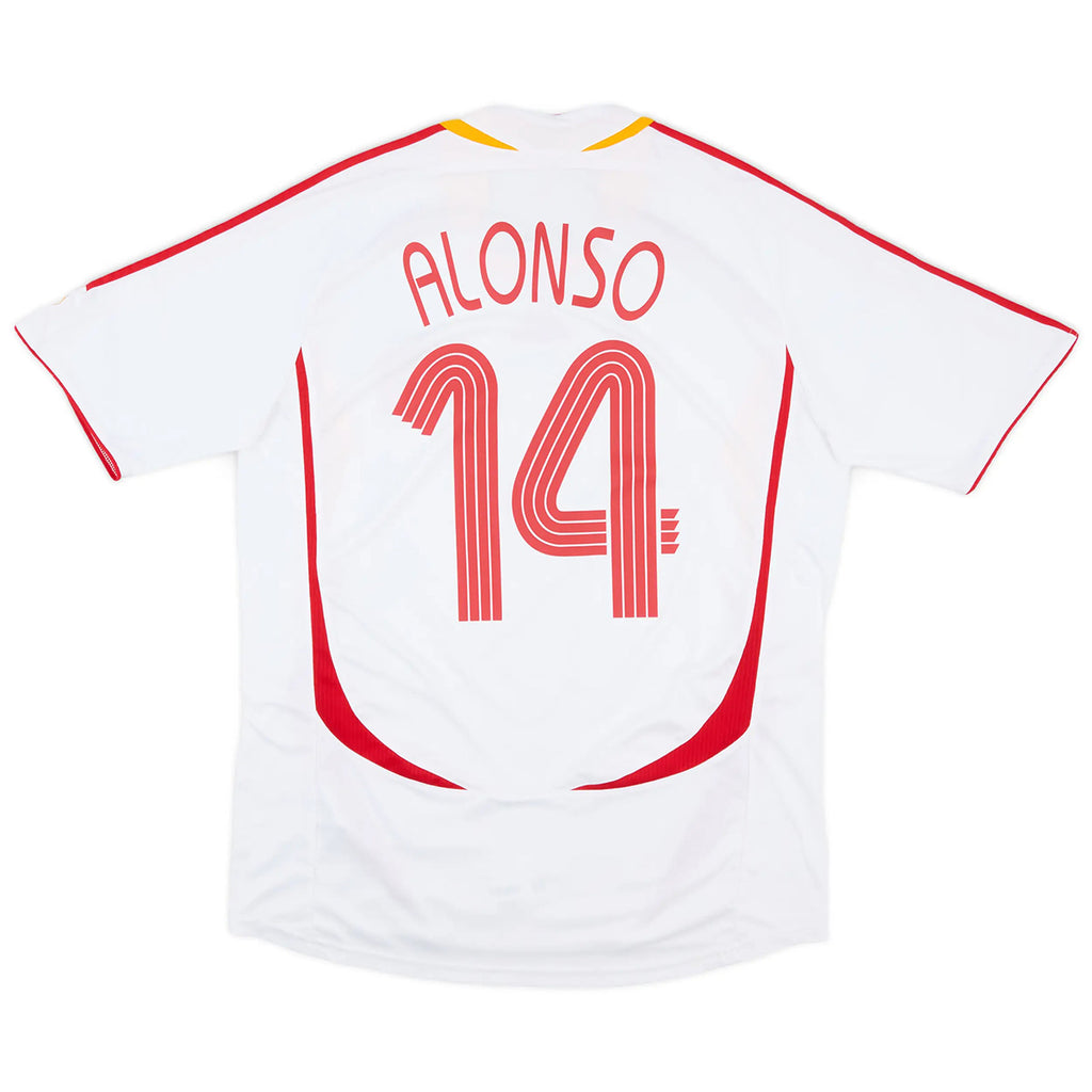 Alonso #14 Retro Spain Away Jersey World Cup 2006 Front