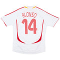 Alonso #14 Retro Spain Away Jersey World Cup 2006 Front