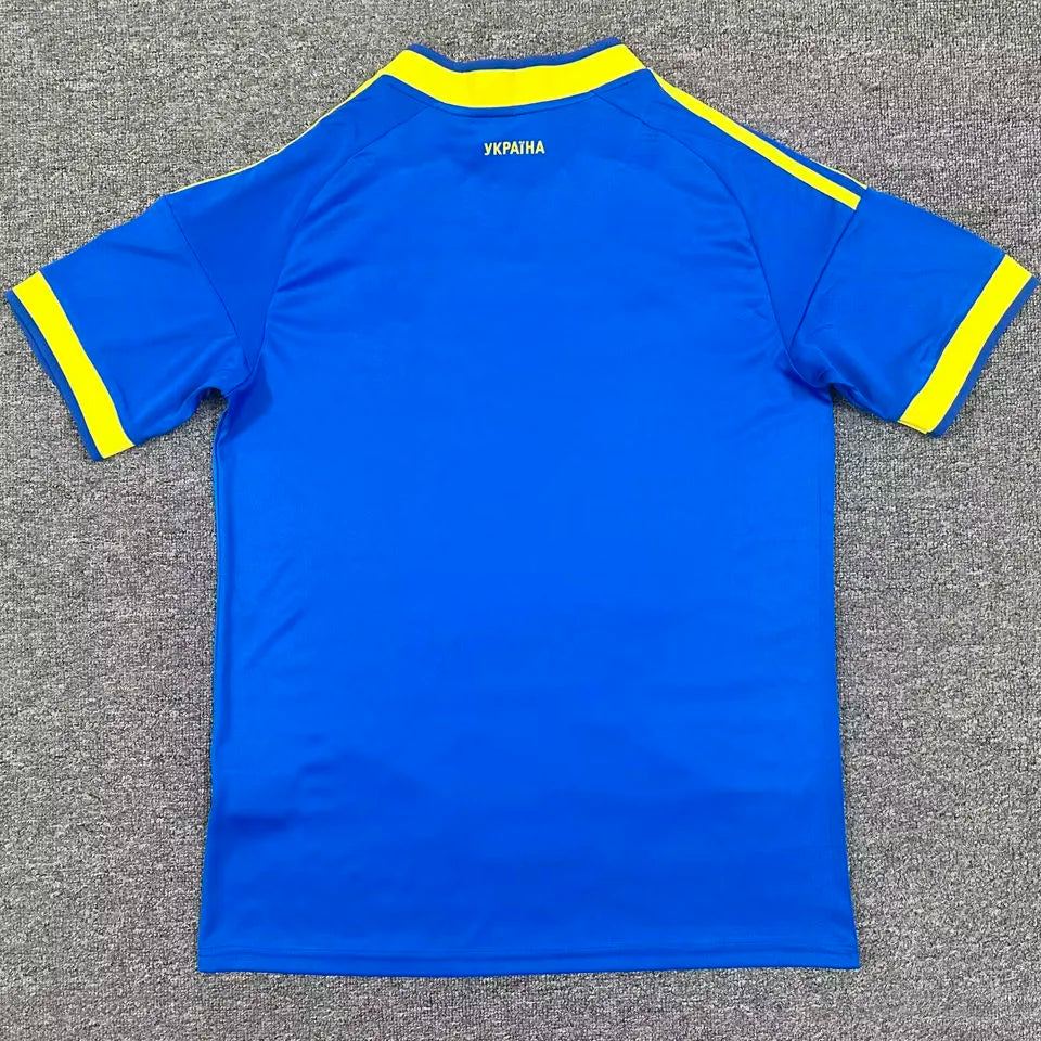 2026/27 Ukraine Away Blue Fans Soccer Jersey Back