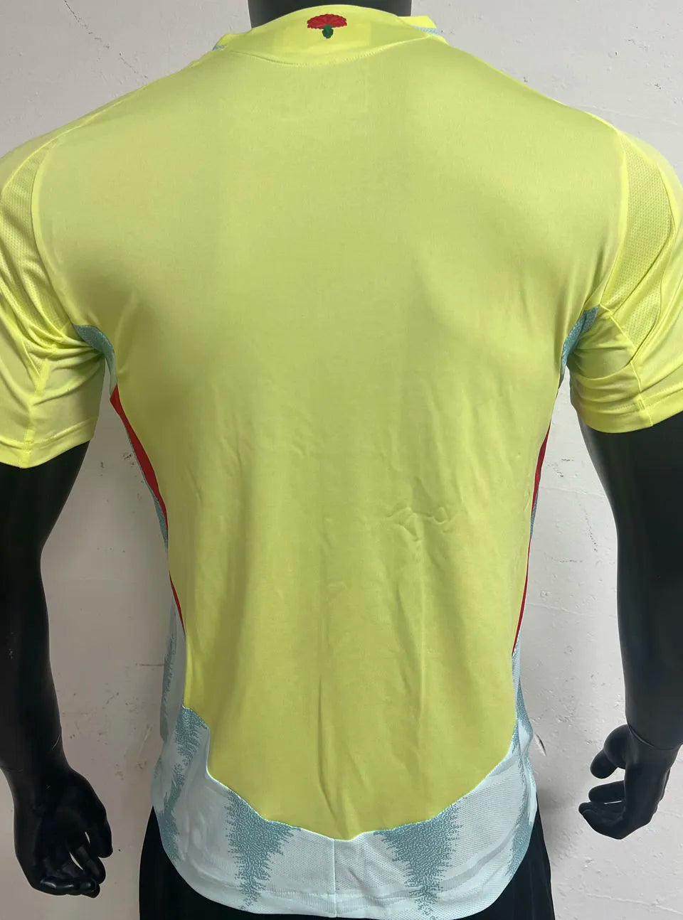 2024/25 Spain Away Yellow Player Version Soccer Jersey Back
