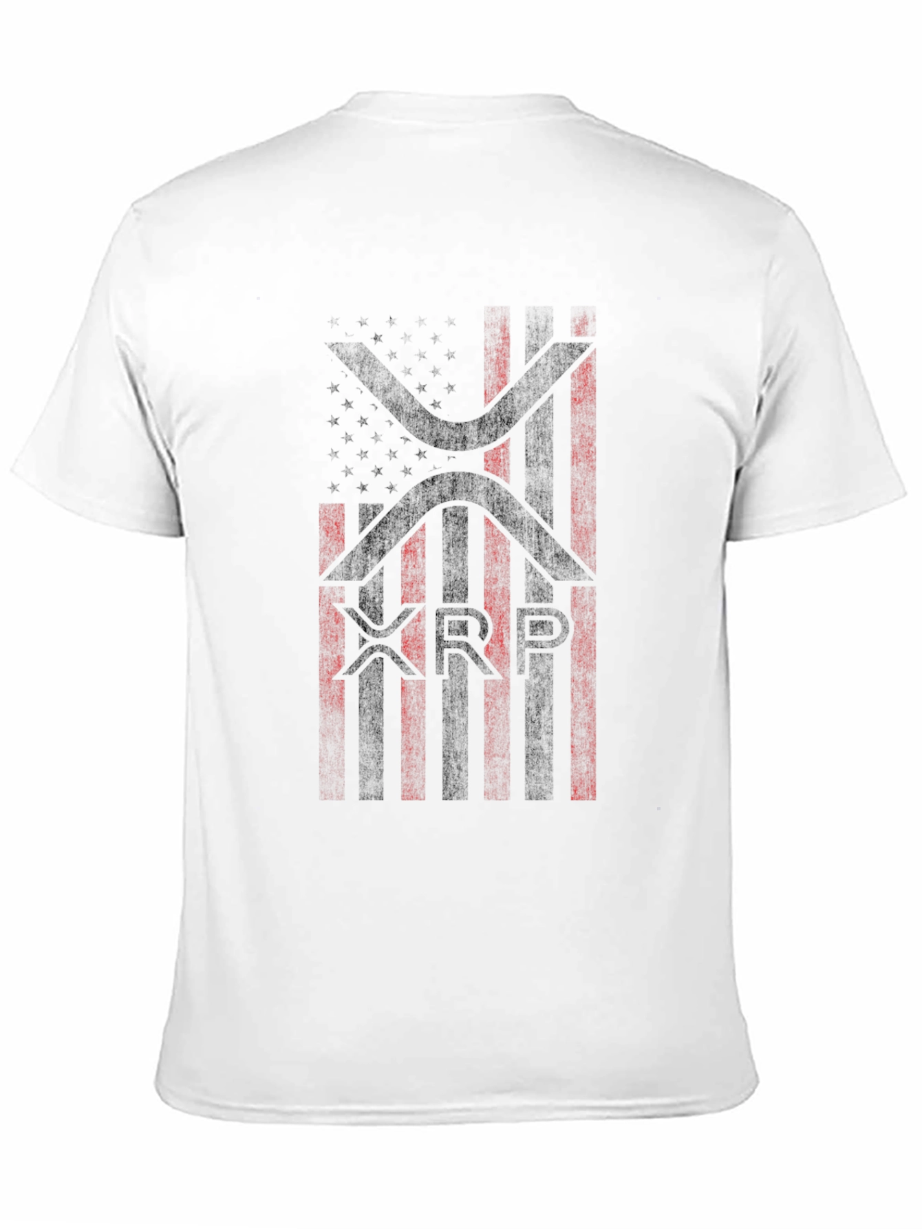 XRP American Flag Graphic Black T-Shirt