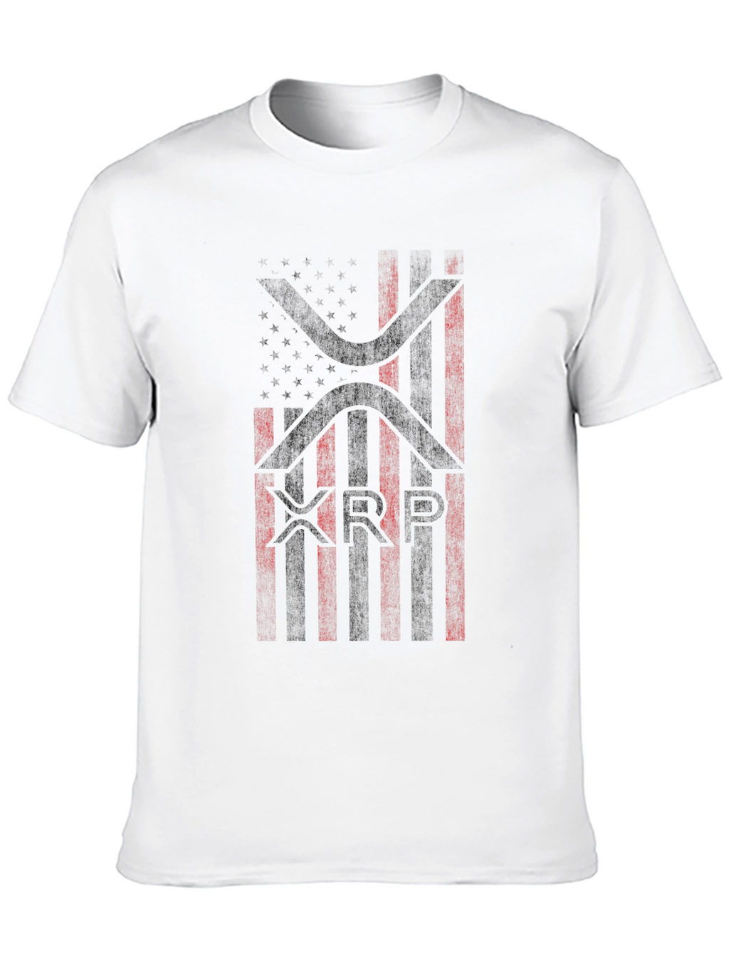 XRP American Flag Graphic Black T-Shirt