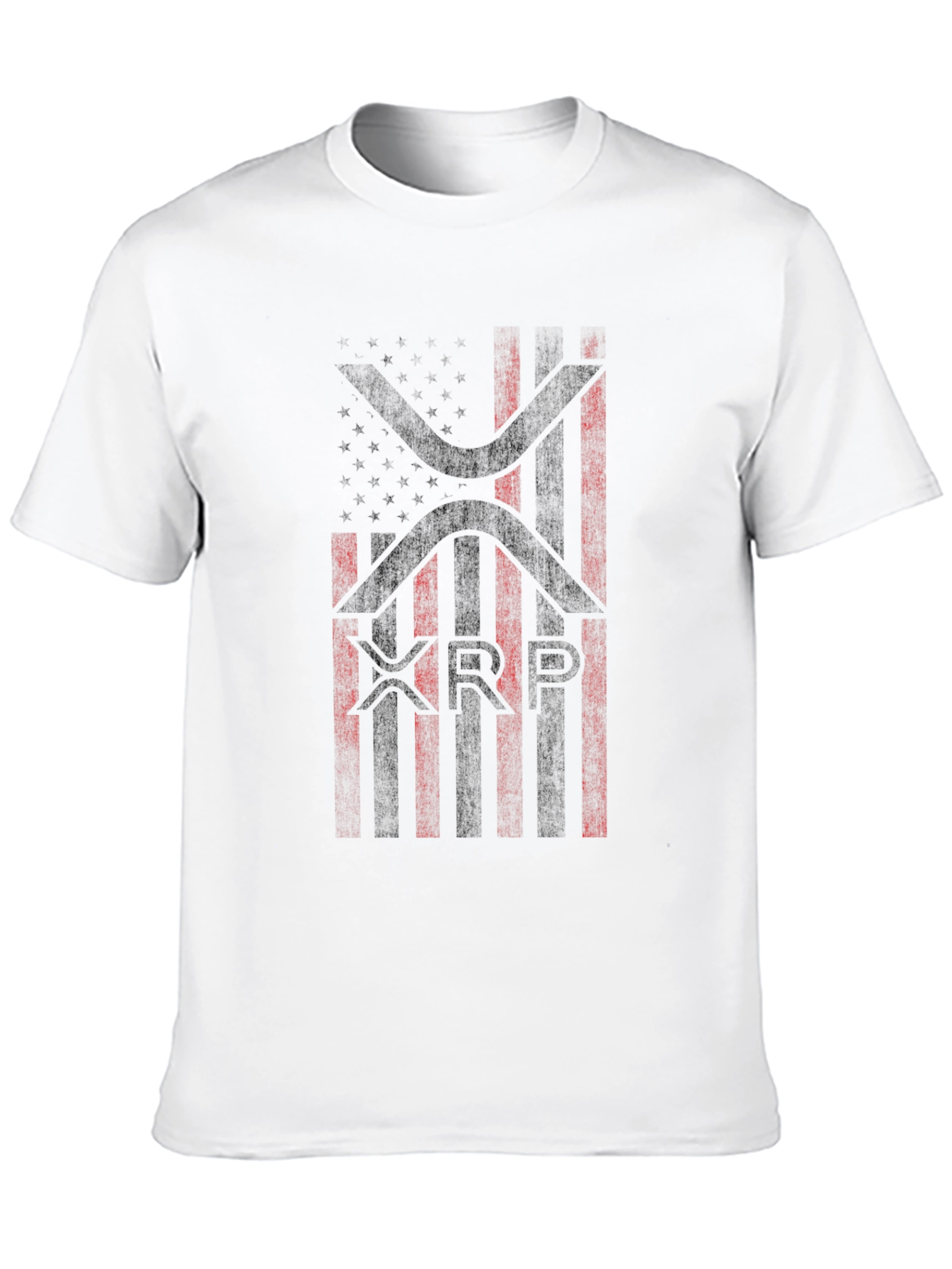 XRP American Flag Graphic Black T-Shirt