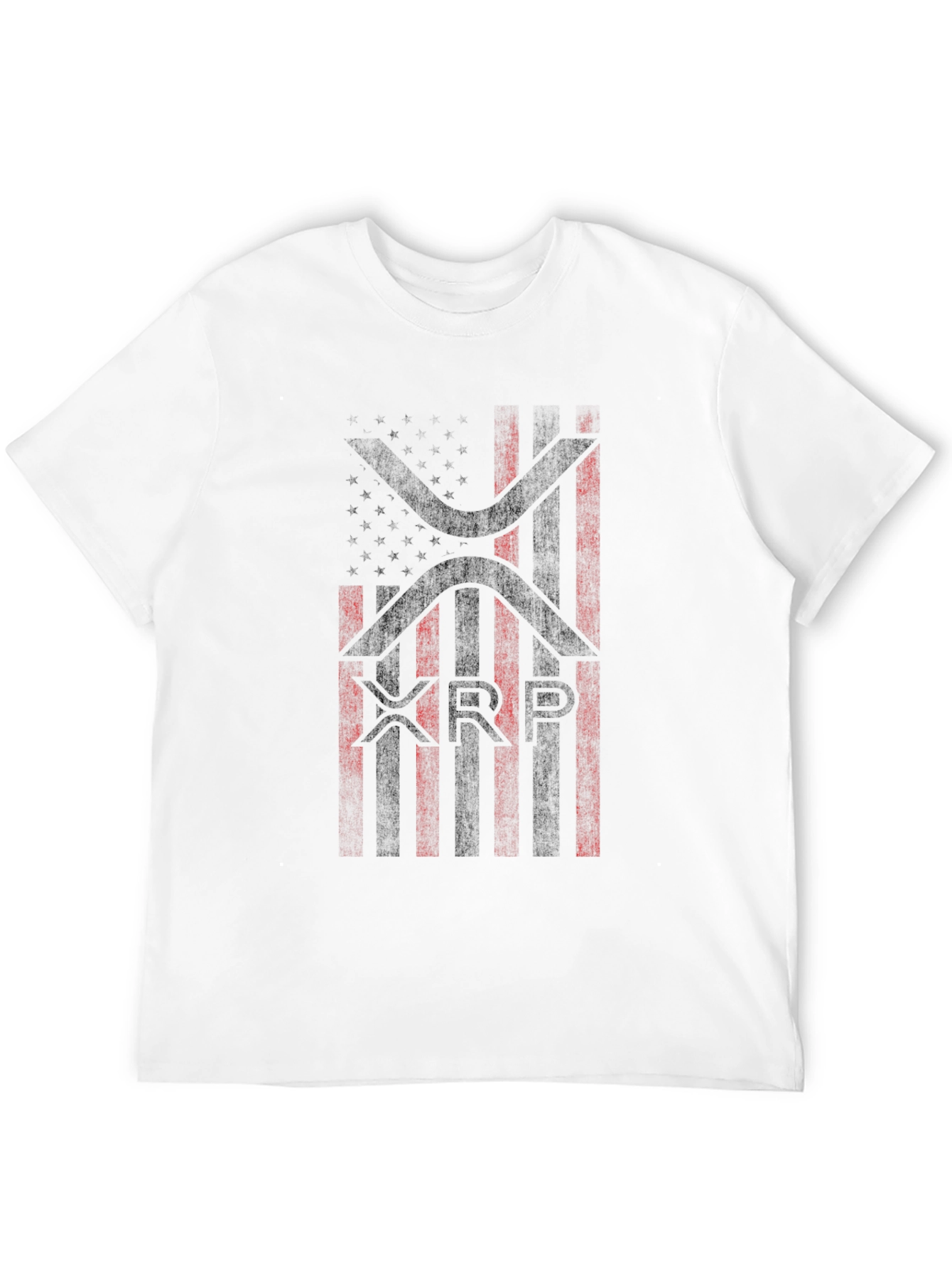XRP American Flag Graphic Black T-Shirt