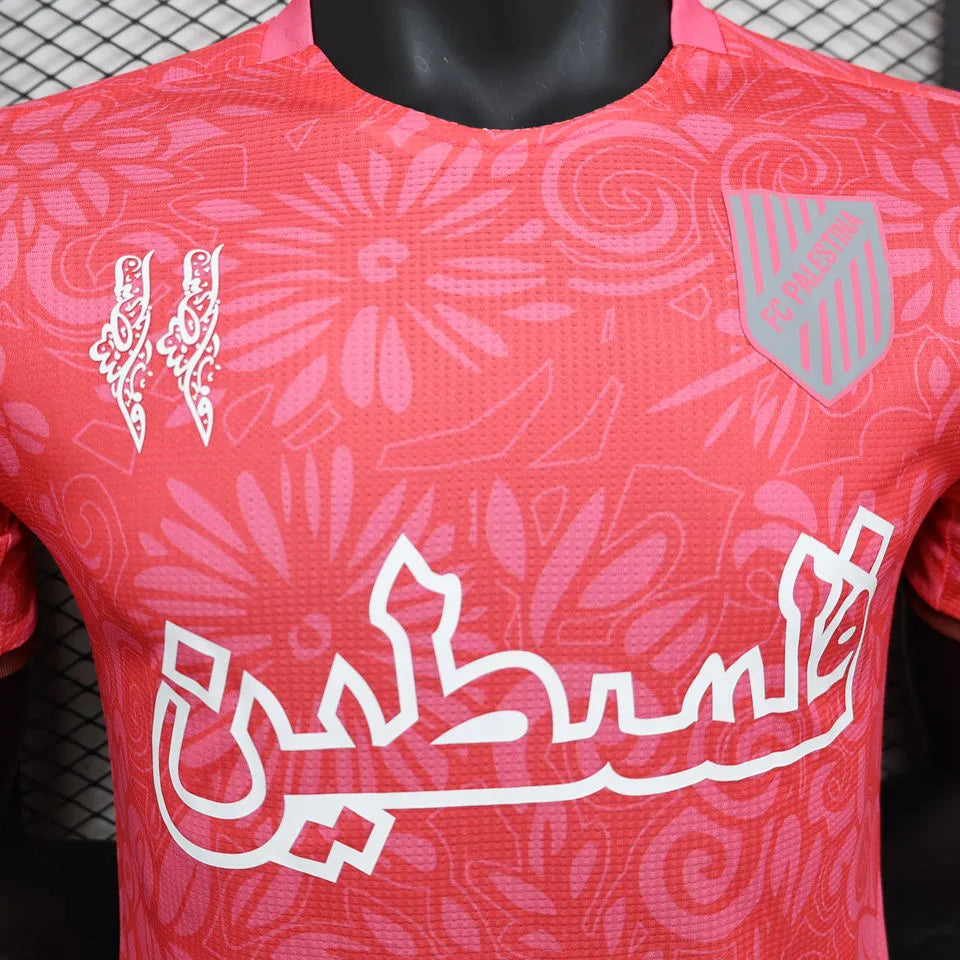 2024/25 FC Palestine Pink Plyaer Version Jersey Detail 1