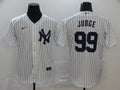 Men's New York Yankees Aaron Judge #99 White Replica Baseball Jerseys