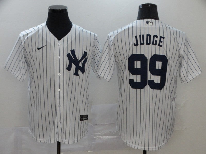 Men's New York Yankees Aaron Judge #99 White Replica Baseball Jerseys