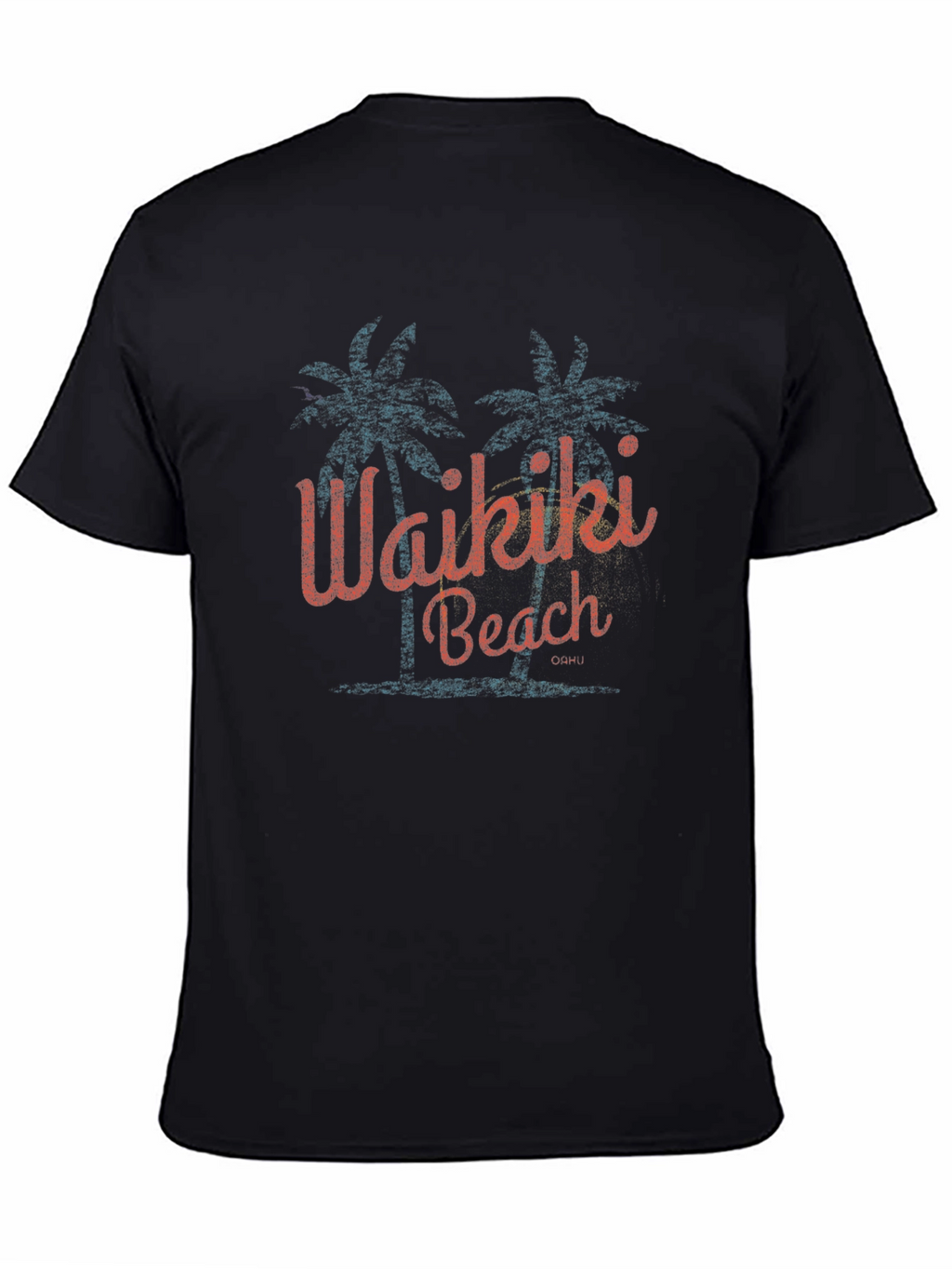 Waikiki Beach Retro Graphic T-Shirt