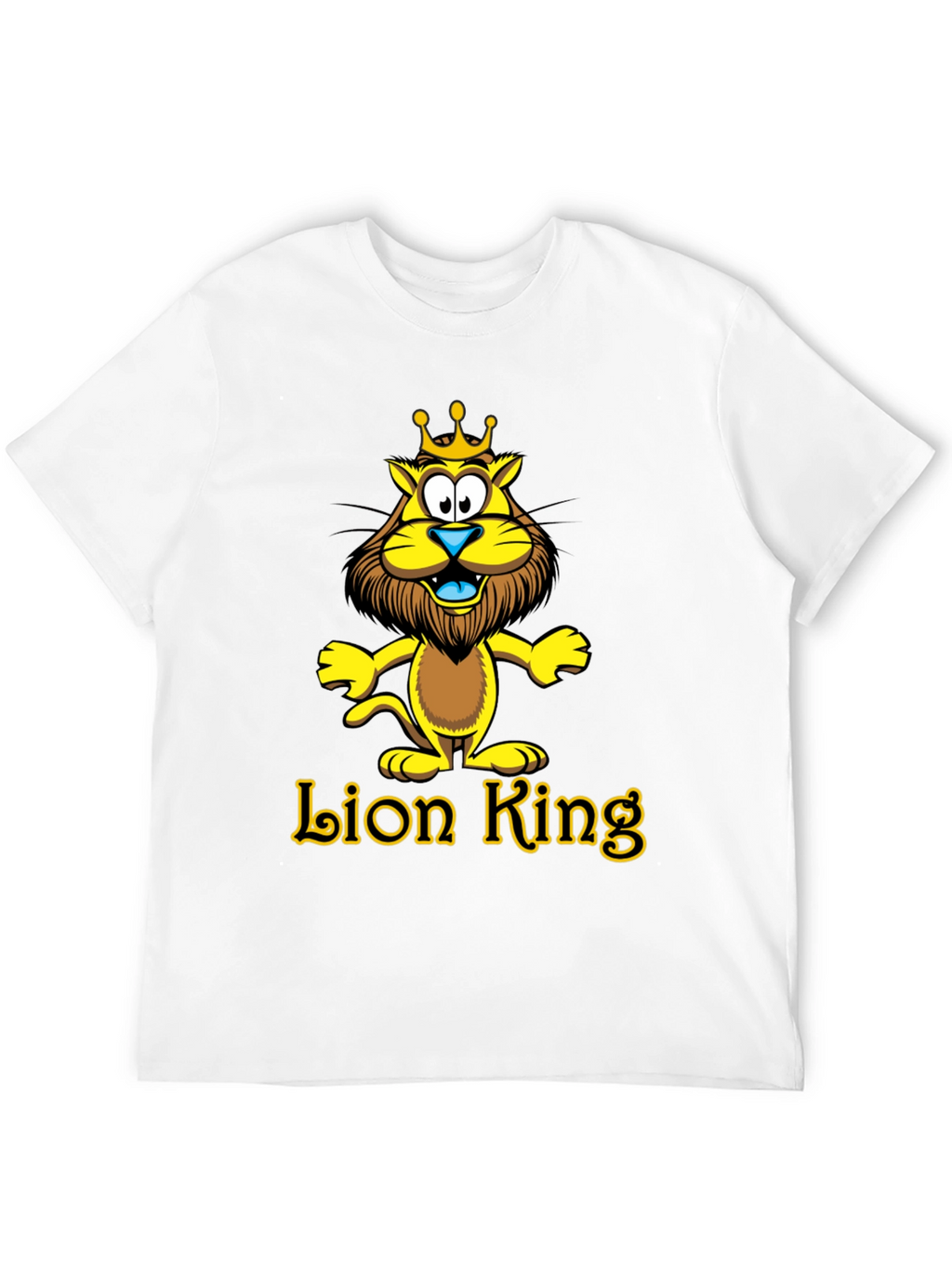 Lion King Cartoon Graphic Black T-Shirt