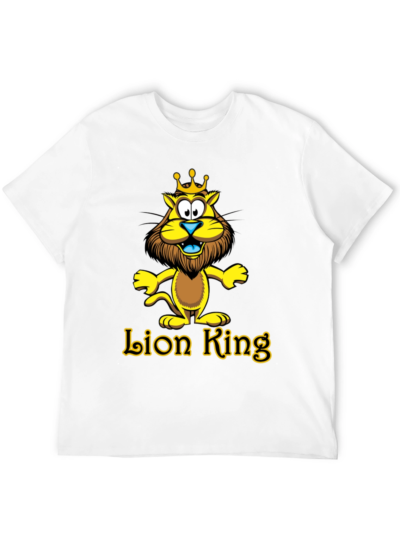 Lion King Cartoon Graphic Black T-Shirt