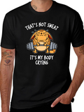 Funny Gym Cat T-Shirt - Thats Not Sweat!