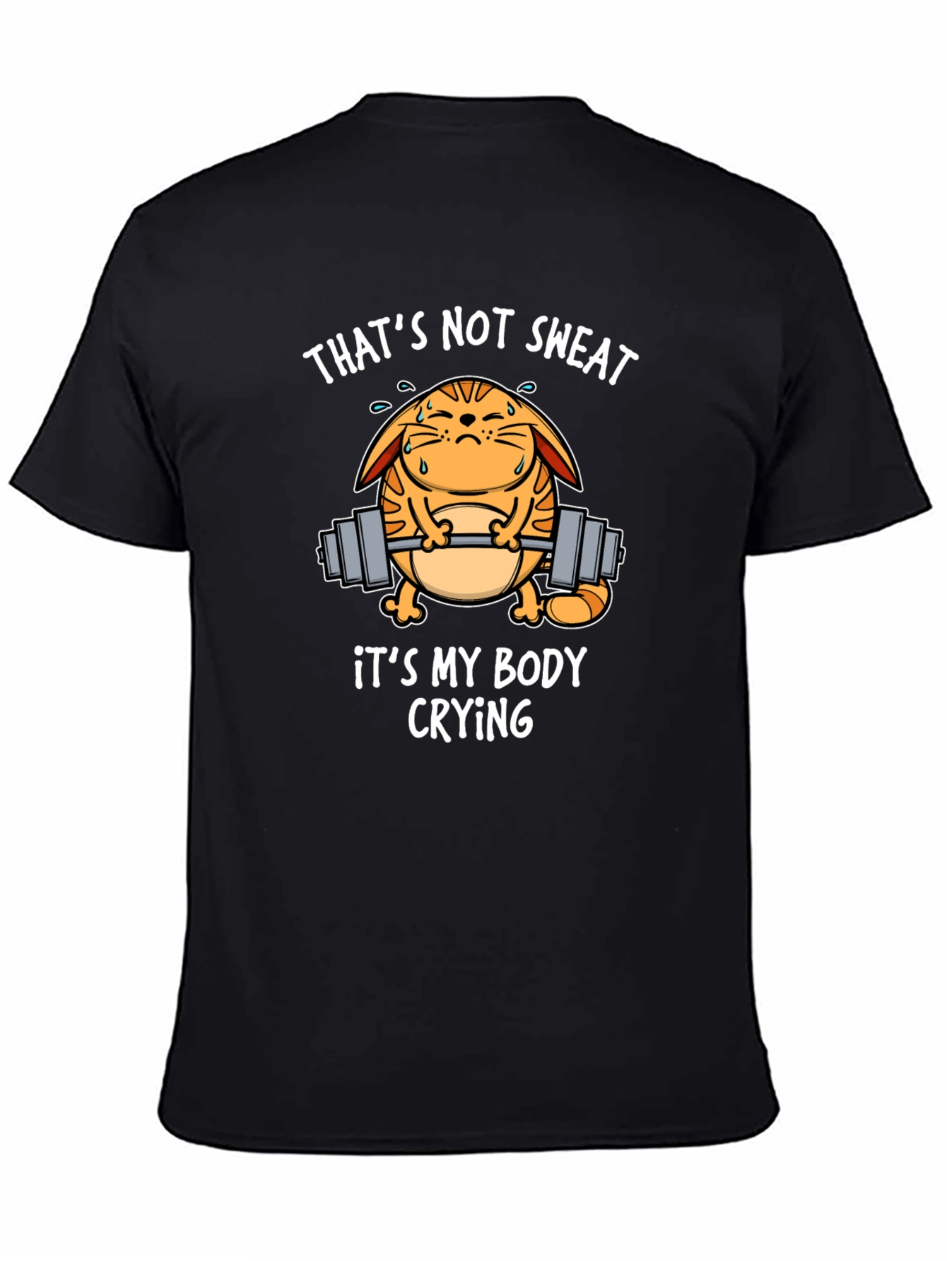 Funny Gym Cat T-Shirt - Thats Not Sweat!