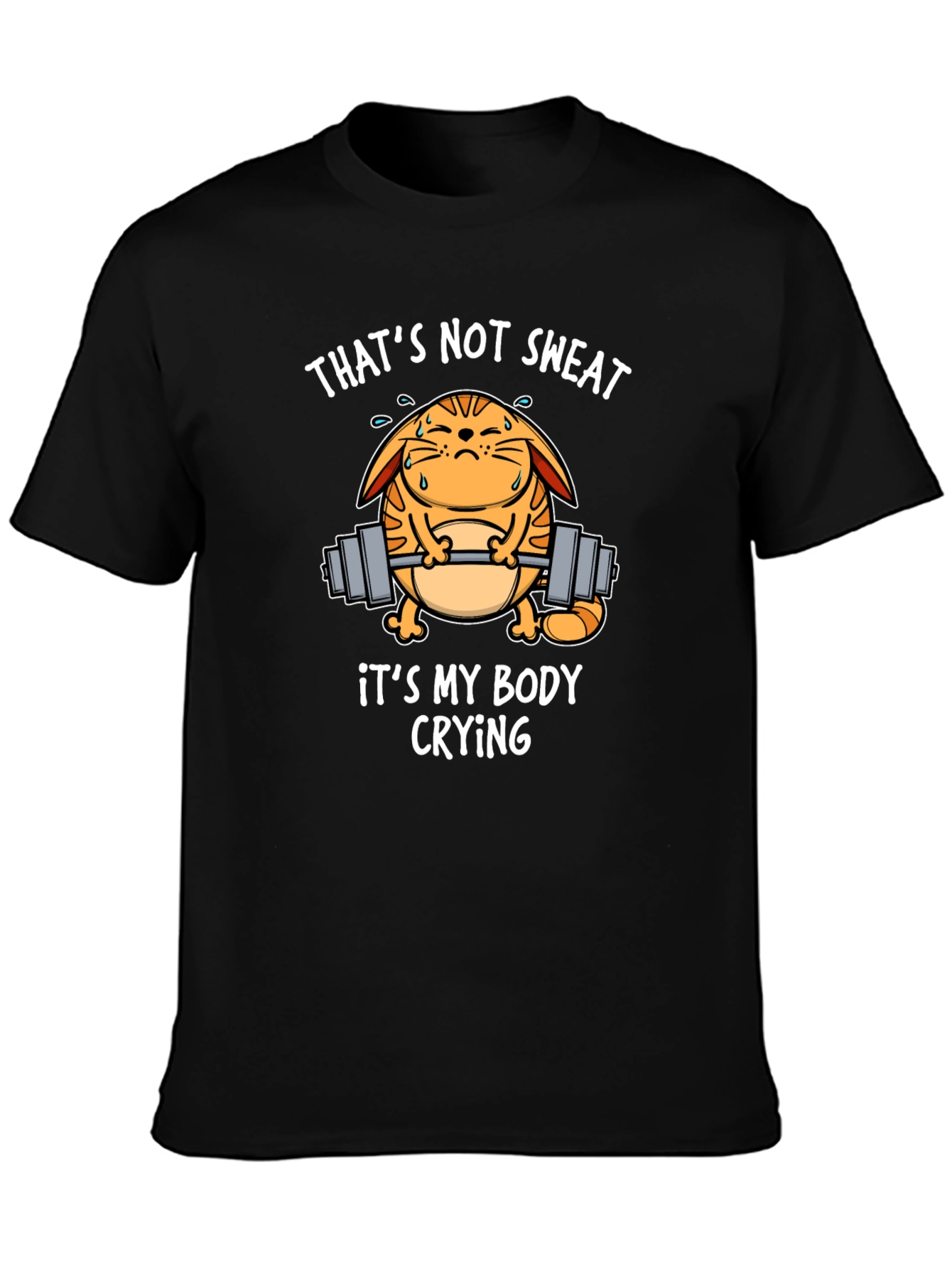 Funny Gym Cat T-Shirt - Thats Not Sweat!