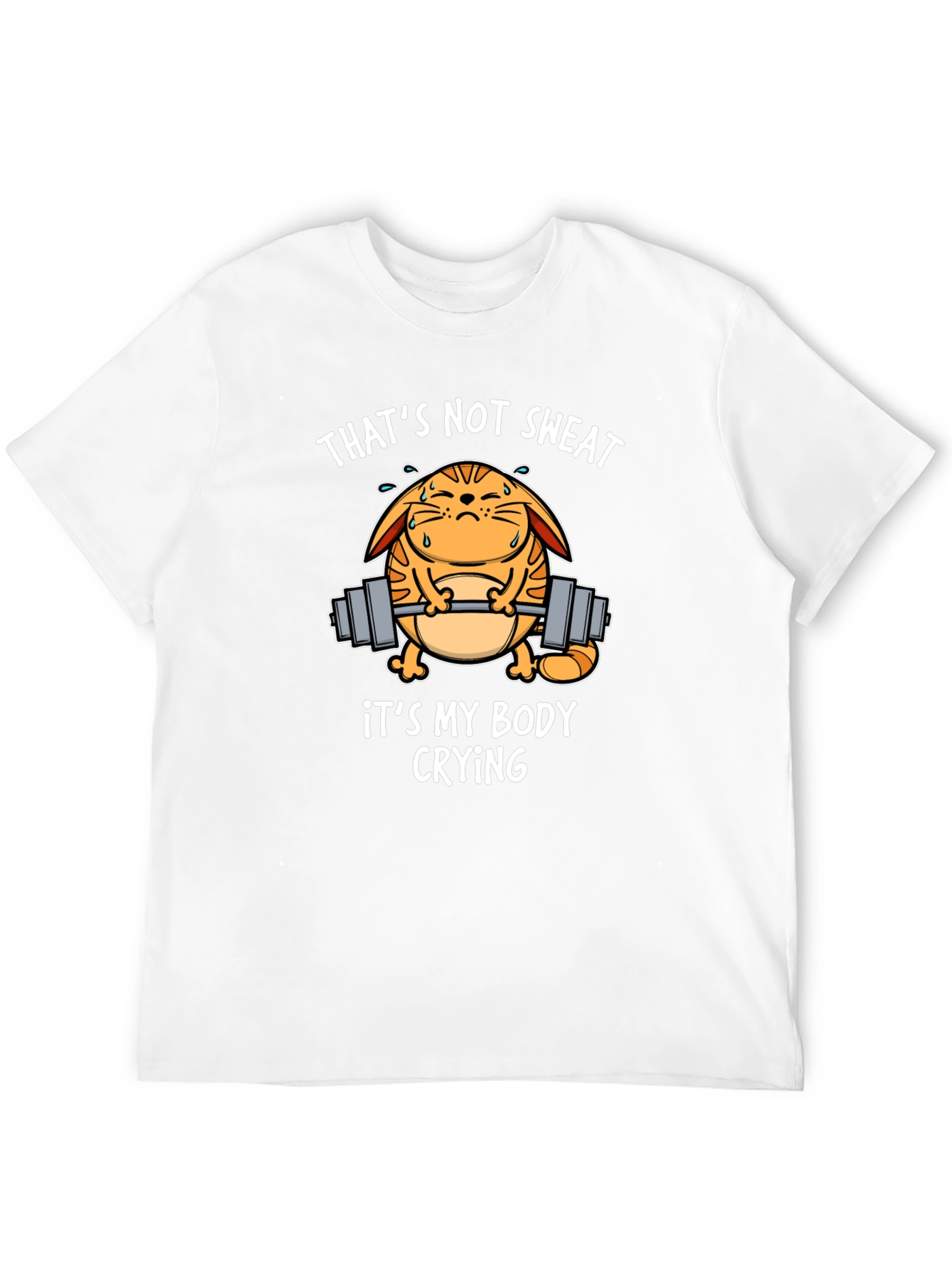 Funny Gym Cat T-Shirt - Thats Not Sweat!