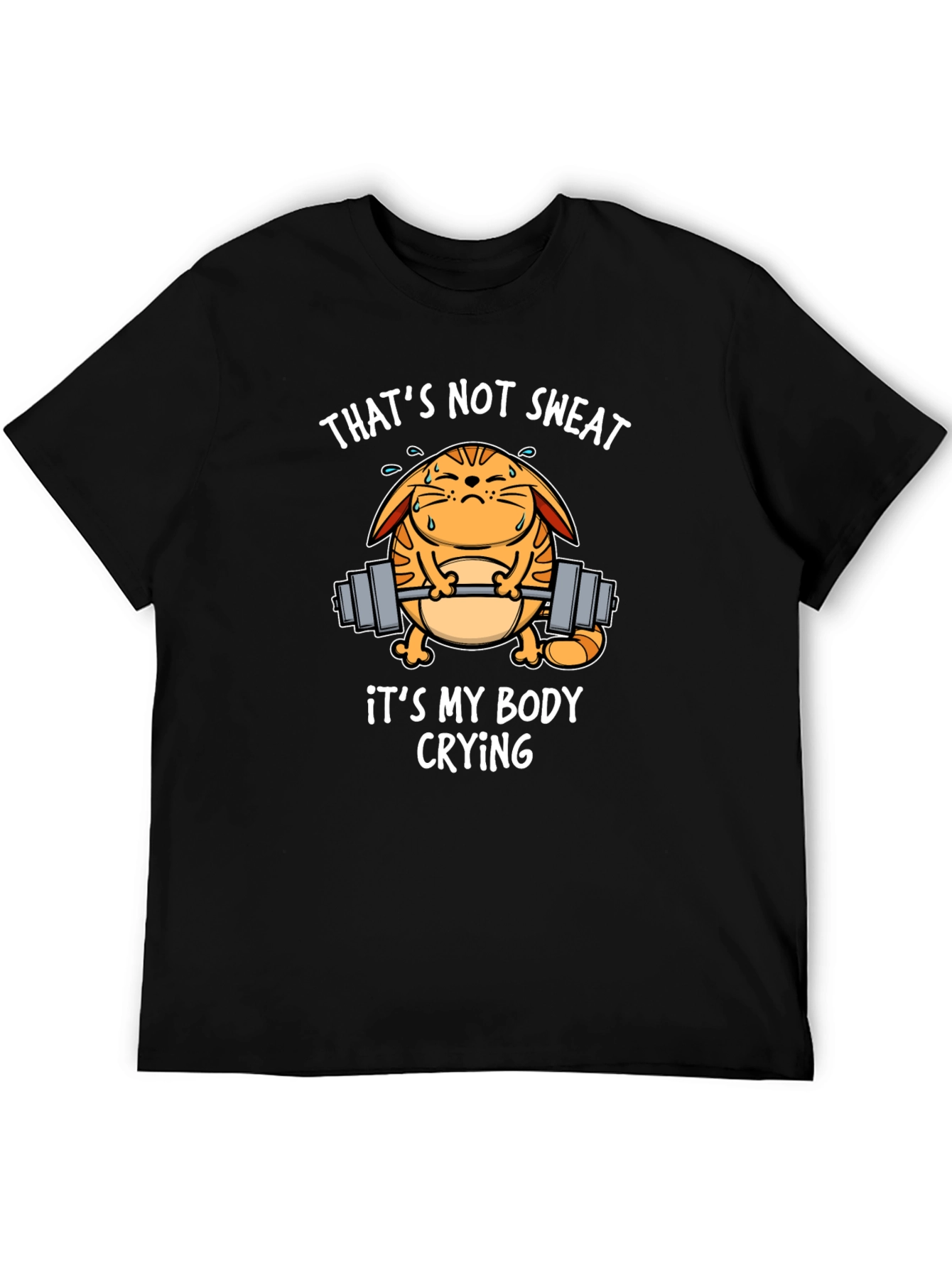 Funny Gym Cat T-Shirt - Thats Not Sweat!