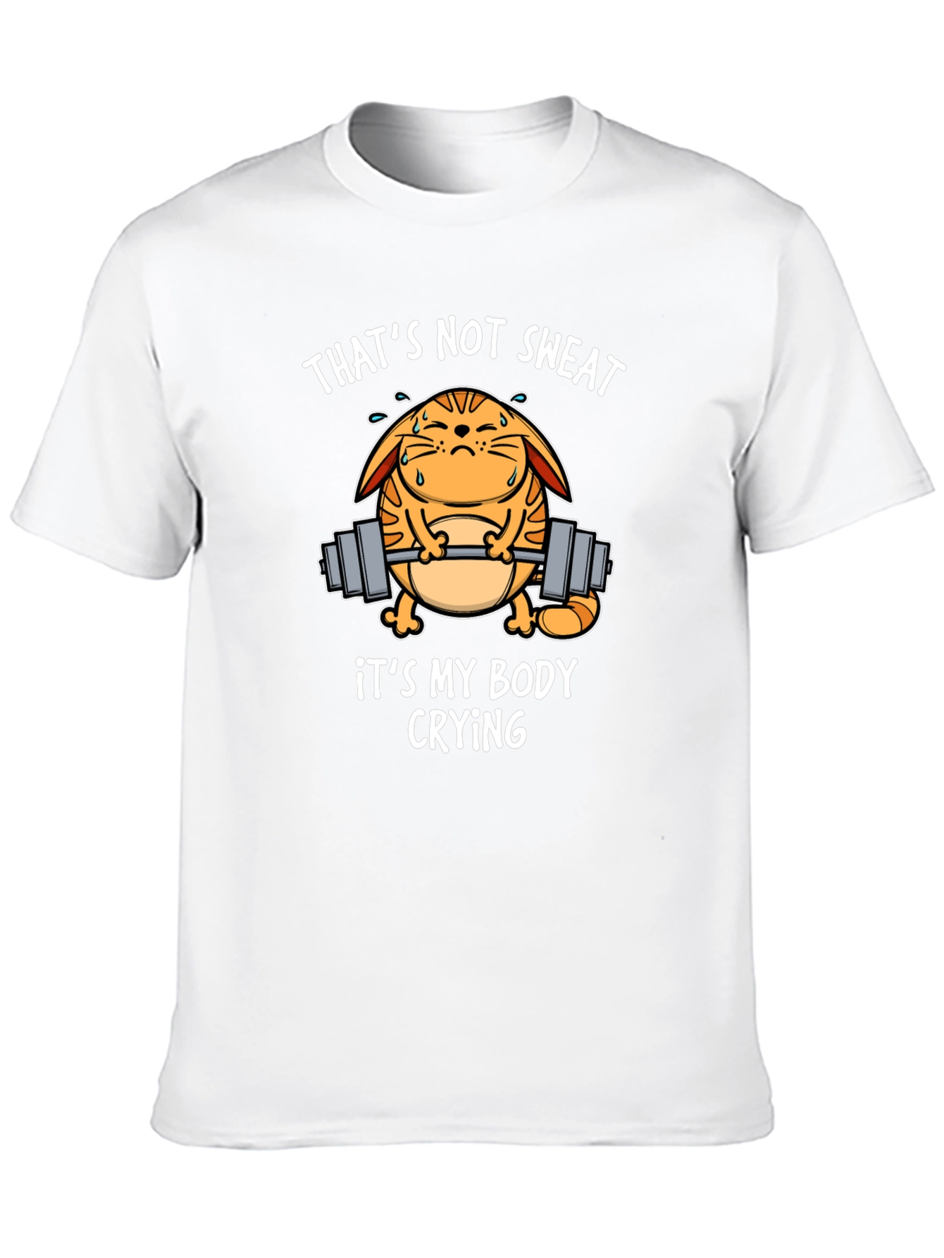 Funny Gym Cat T-Shirt - Thats Not Sweat!