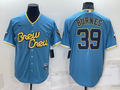 Men's Milwaukee Brewers Corbin Burnes #39 Blue Stitched Jerseys