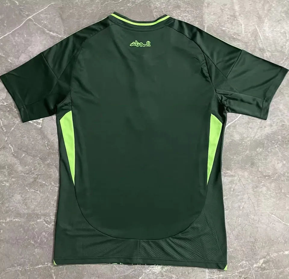 2025 Algeria Away Green Fans Soccer Jersey 有两星 Detail 2