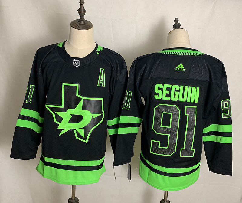 Men's Dallas Stars Tyler Seguin #91 Black Alternate Primegreen Authentic Pro Player Jerseys