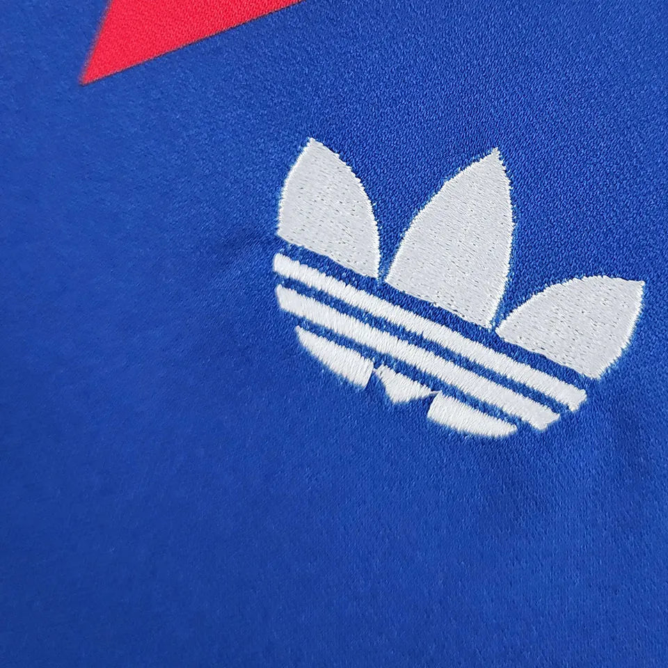1988/90 France Home Retro Soccer Jersey Detail 4